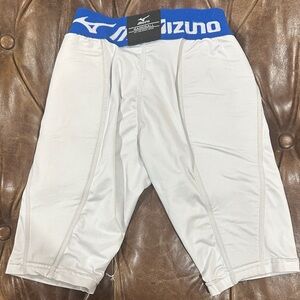 Mizuno White and Blue Athletic Baseball Cup/Shorts - YOUTH SMALL